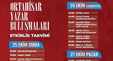 'ORTAHİSAR YAZAR BULUŞMALARI' YARIN BAŞLIYOR