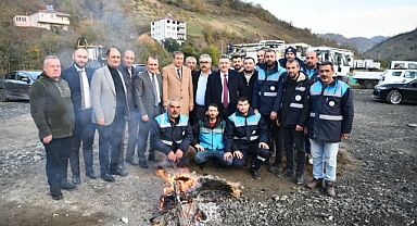 BAŞKAN GENÇ TİSKİ ŞANTİYESİNİ İNCELEDİ