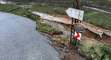 RİZE'DE KORKUTAN HEYELAN!