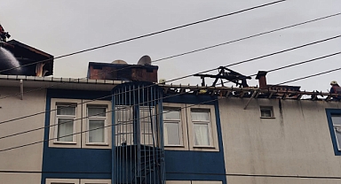 SÜRMENE'DE KORKUTAN YANGIN