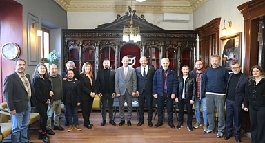 BAŞKAN EKİM'DEN GAZETECİLER CEMİYETİNE ANLAMLI ZİYARET