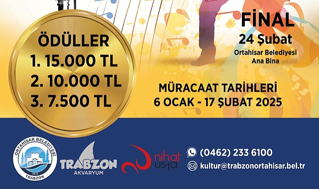 ORTAHİSAR BELEDİYESİ'NDEN ÖDÜLLÜ YARIŞMA