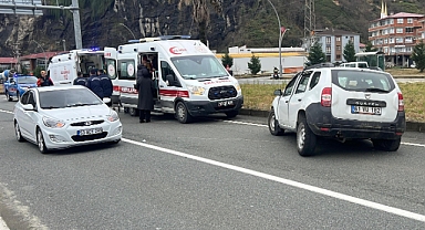 RİZE'DE KORKUTAN KAZA