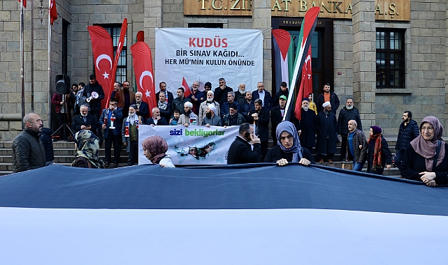 TRABZON'DAN FİLİSTİN'E DESTEK YÜRÜYÜŞÜ