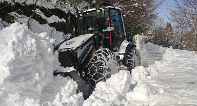 BÜYÜKŞEHİR'DEN KAR MESAİSİ... YOLLAR AÇILIYOR... 