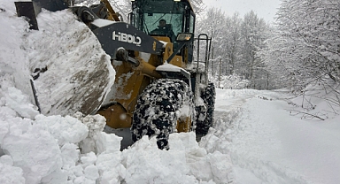 KARADENİZ'DE BEYAZ ESARET... KAR YOLLARI TIKADI