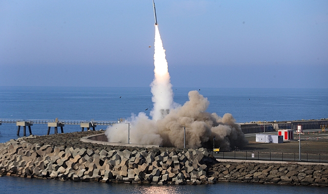 TAYFUN FÜZESİNİN YENİ TEST ATIŞI RİZE'DE YAPILDI