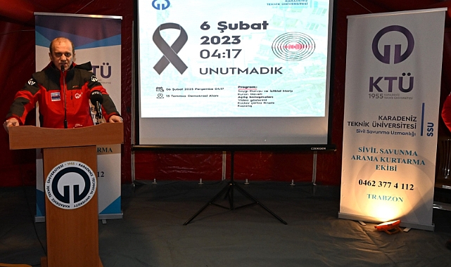 TRABZON'DA 6 ŞUBAT DEPREMLERİNDE HAYATINI KAYBEDENLER ANILDI