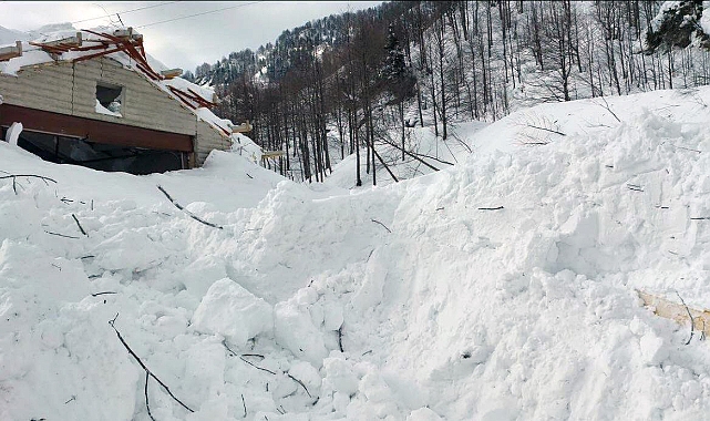 ARTVİN'DE KORKUTAN ÇIĞ: İŞ MAKİNELERİ ÇIĞ ALTINDA KALDI