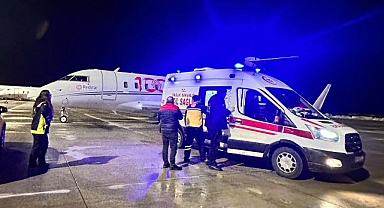 ÇOCUK HASTA UÇAK AMULANSLA ANKARA'YA SEVK EDİLDİ 