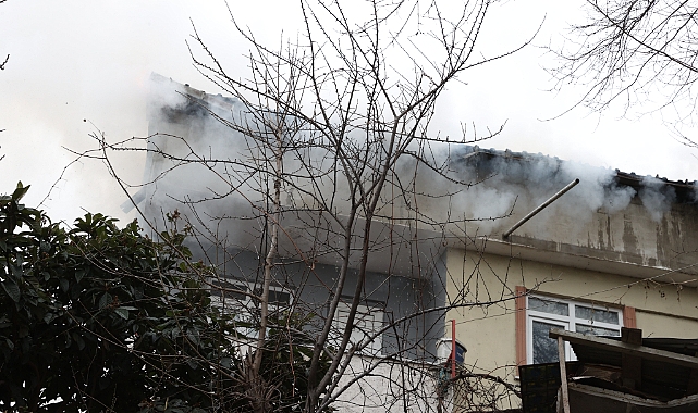 ORTAHİSAR'DA KORKUTAN YANGIN