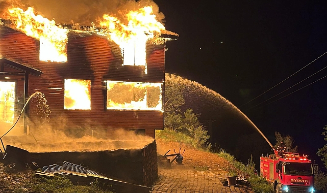 ARTVİN'DE KORKUTAN YANGIN