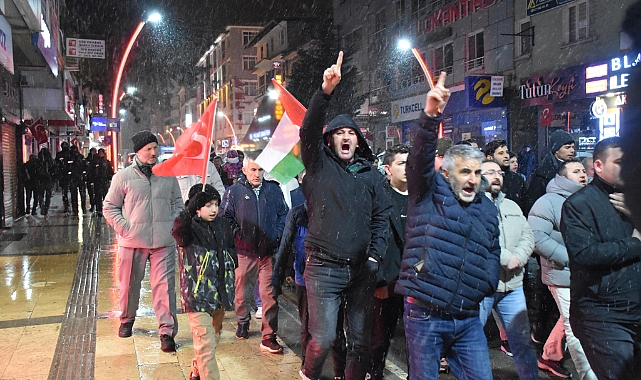 GÜMÜŞHANE'DE GAZZE'YE DESTEK YÜRÜYÜŞÜ