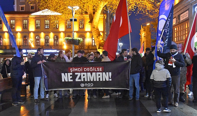 TRABZON'DAN İSRAİL'E TEPKİ FİLİSTİN'E DESTEK