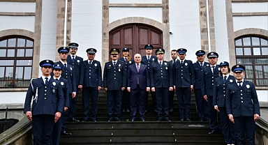 VALİ YILDIRIM POLİS TEŞKİLATINI MAKAMINDA AĞIRLADI