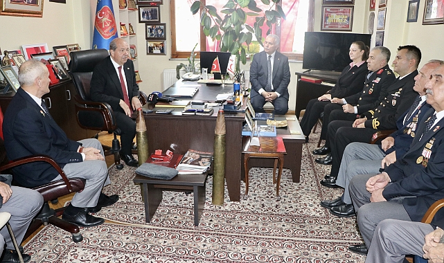 KKTC CUMHURBAŞKANI TATAR, KIBRIS GAZİLERİ İLE BULUŞTU