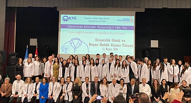 KTÜ'DE BEYAZ ÖNLÜK GİYME TÖRENİ GERÇEKLEŞTİRİLDİ