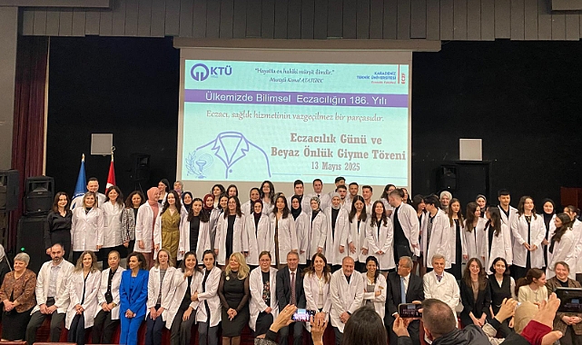 KTÜ'DE BEYAZ ÖNLÜK GİYME TÖRENİ GERÇEKLEŞTİRİLDİ