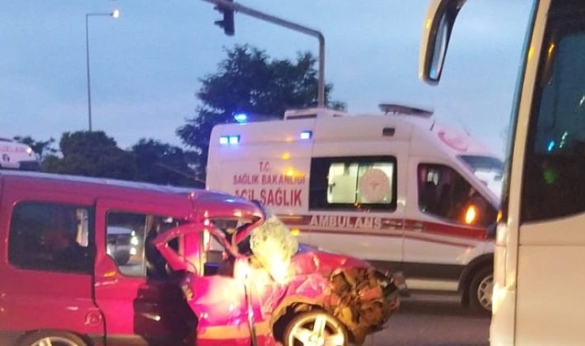 ARSİN'DE KORKUTAN KAZA: 1 YARALI