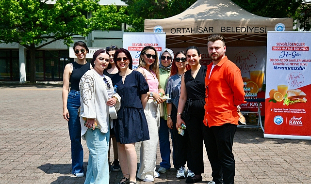 ORTAHİSAR BELEDİYESİ SINAV HAFTASINDA ÖĞRENCİLERİN YANINDA