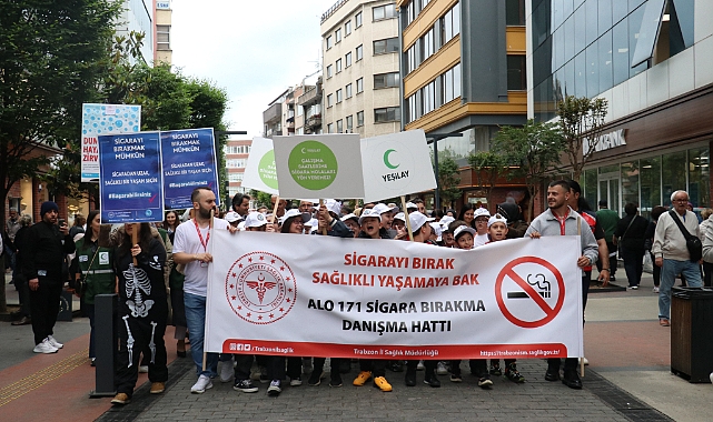 TRABZON'DA 'DÜNYA TÜTÜNSÜZ GÜNÜ' YÜRÜYÜŞÜ DÜZENLENDİ