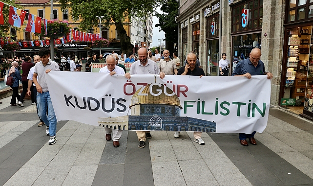 TRABZON'DAN FİLİSTİN'E DESTEK YÜRÜYÜŞÜ