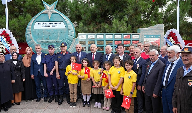 BAŞKAN KAYA, ERTUĞRUL FIRKATEYNİ ŞEHİTLER ANITI’NIN AÇILIŞINA KATILDI