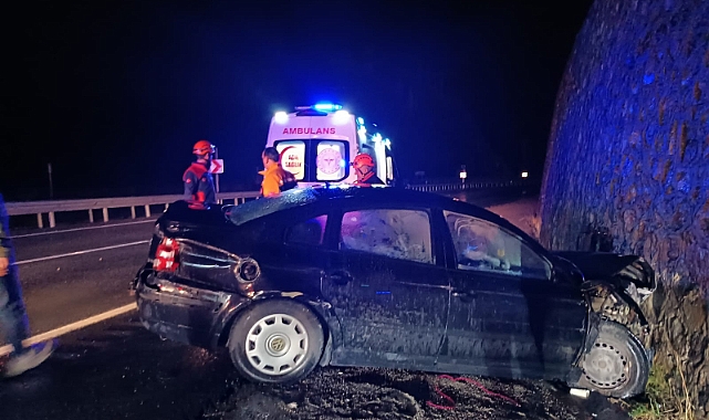 GÜMÜŞHANE'DE KORKUTAN KAZA: 3 YARALI