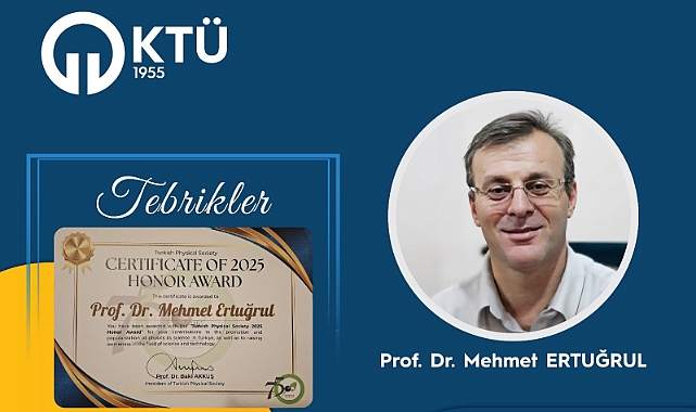 KTÜ'LÜ AKADEMİSYENE ONUR ÖDÜLÜ