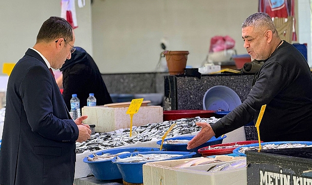 BAŞKAN EKİM'DEN BALIKHANE ESNAFINA ZİYARET