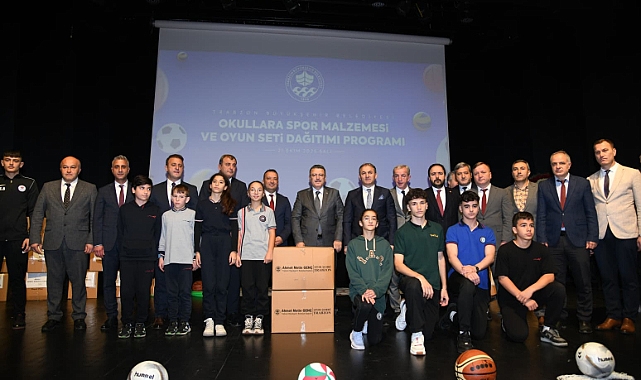 BÜYÜKŞEHİR BELEDİYESİ’NDEN OKULLARA SPOR MALZEMESİ  DESTEĞİ