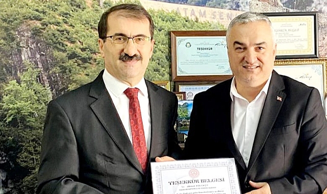 KÜLEKÇİ'YE TEŞEKKÜR BELGESİ