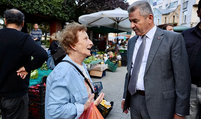 VALİ ERGÜN HALK PAZARI ESNAFINI ZİYARET ETTİ