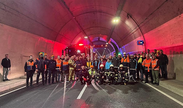 ZİGANA TÜNELİNDE YANGIN TATBİKATI