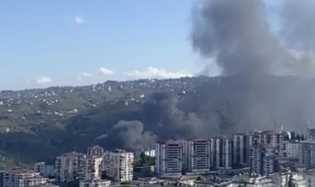 TRABZON'DA BÜYÜK PANİK... GÖKYÜZÜNÜ KARA DUMAN KAPLADI!