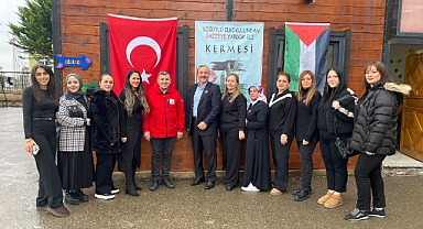 AKÇAABAT'TA GAZZE İÇİN YARDIM KERMESİ 