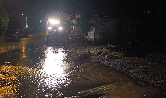 ARSİN BELEDİYESİ EKİPLERİ  GECE GÜNDÜZ SAHADA