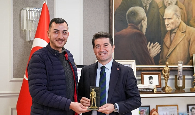 O ASKER BAŞKAN KAYA'YI ZİYARET ETTİ