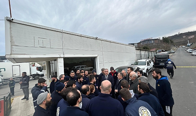 TRABZON'DA EMEKÇİLER İŞ BIRAKTI... CHP HEYETİNDEN DESTEK 