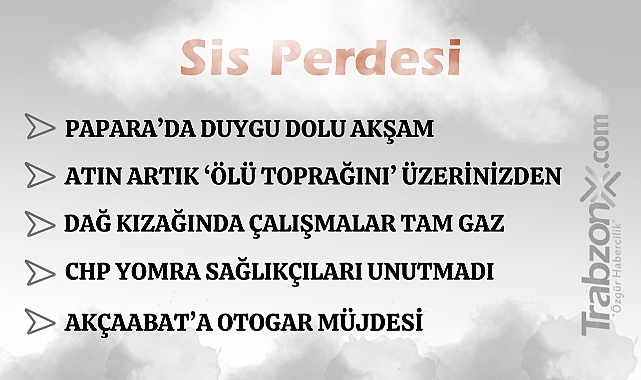 15.03.2026 SİS PERDESİ