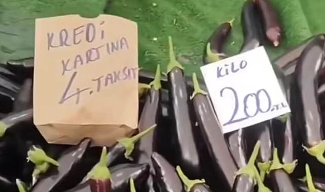 BUNU DA GÖRDÜK... PATLICAN ARTIK TAKSİTLE SATILIYOR! 