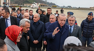 CUMHURBAŞKANI ERDOĞAN RİZE'DEN AYRILDI