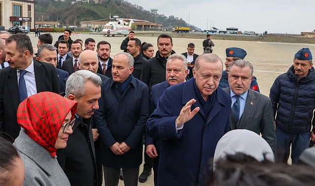 CUMHURBAŞKANI ERDOĞAN RİZE'DEN AYRILDI