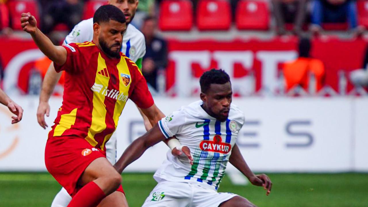 KAYSERİSPOR'DAN RİZESPOR'A ÇELME