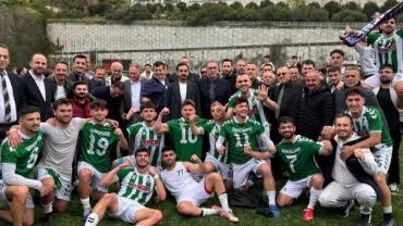 SÜRMENESPOR ŞAMPİYON... BAL LİGİ'NE YÜKSELDİLER