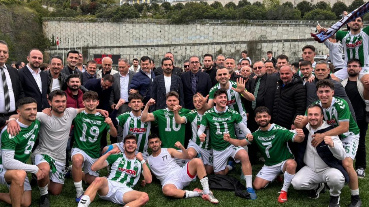 SÜRMENESPOR ŞAMPİYON... BAL LİGİ'NE YÜKSELDİLER