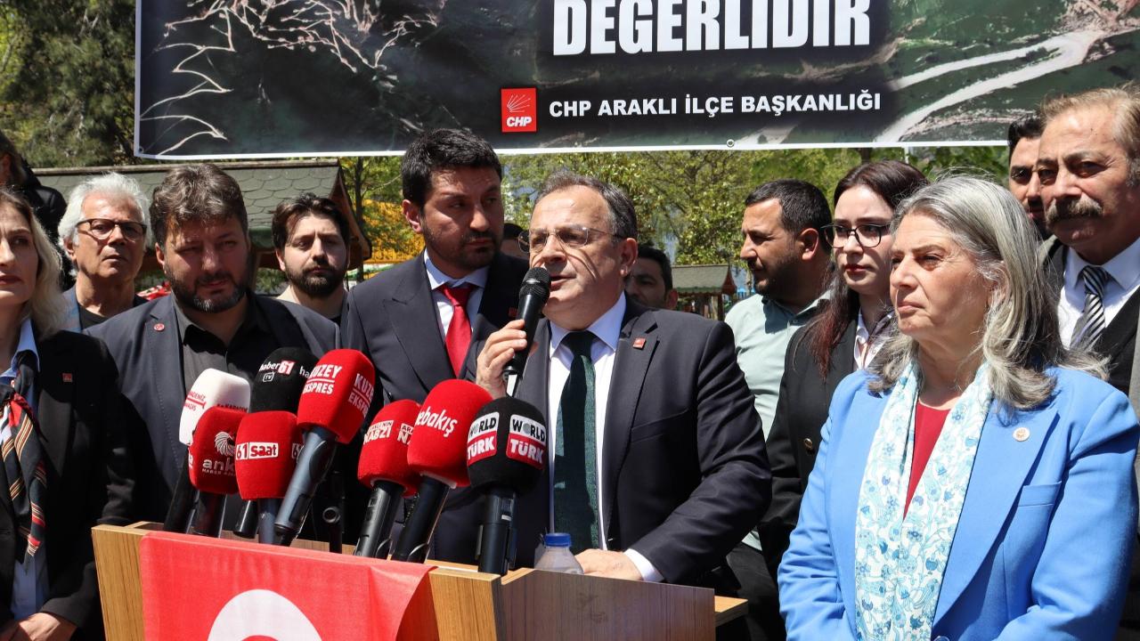 CHP HEYETİNDEN, ARAKLI'DAKİ MADEN FAALİYETLERİNE SERT TEPKİ!